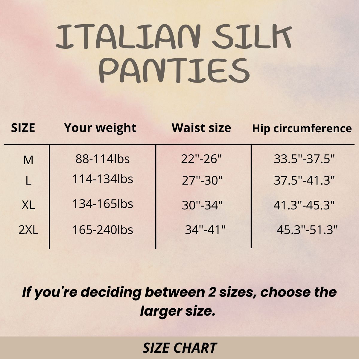 Set of Italian silk panties